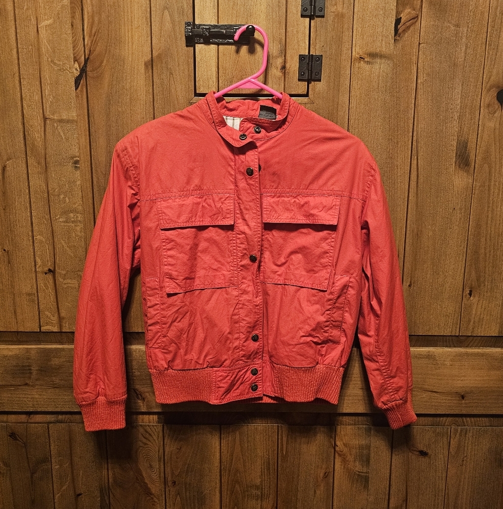 Vintage Women's Red Bomber Jacket